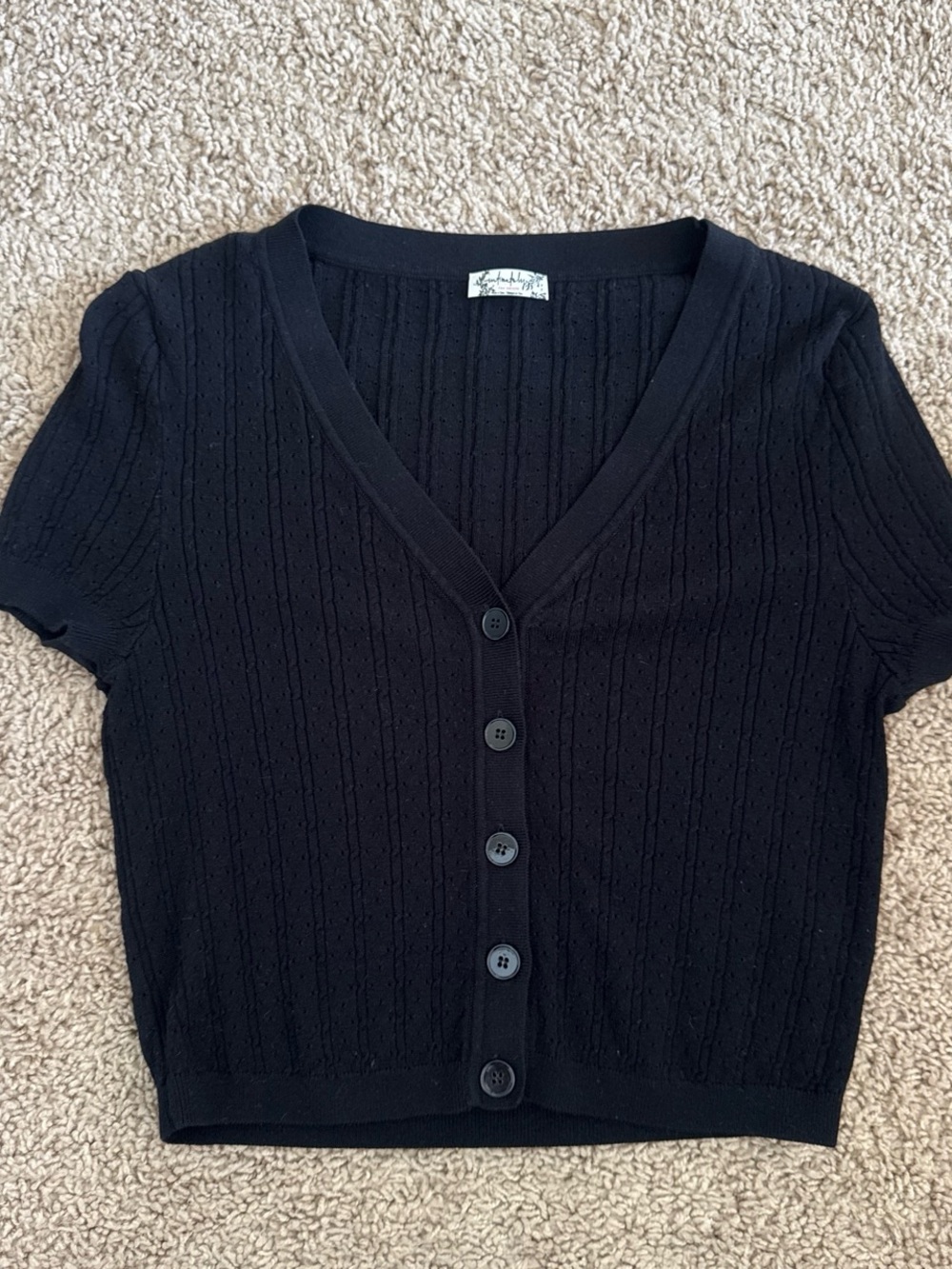 Black Free People button shirt